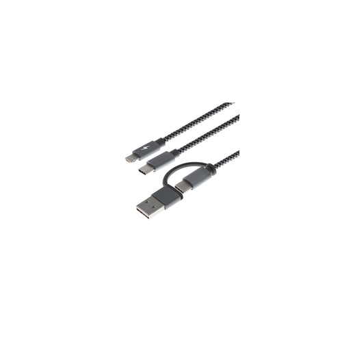Cable Xtech Multifuncional Carga 5 En 1 Usb A C A Micro Usb Lightming O Tipo C (Xtc-560)