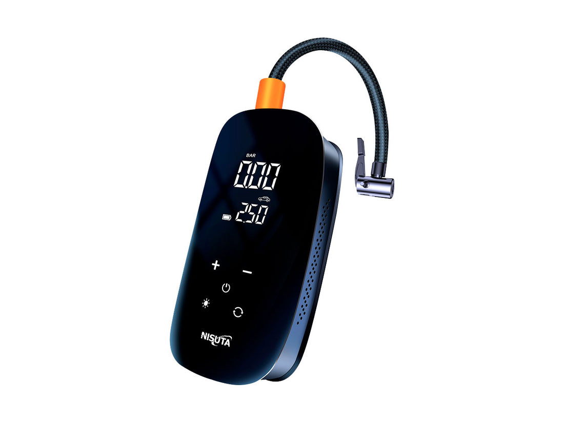 Compresor de aire portátil y cableado para auto 19L/Min con bateria 4500mah