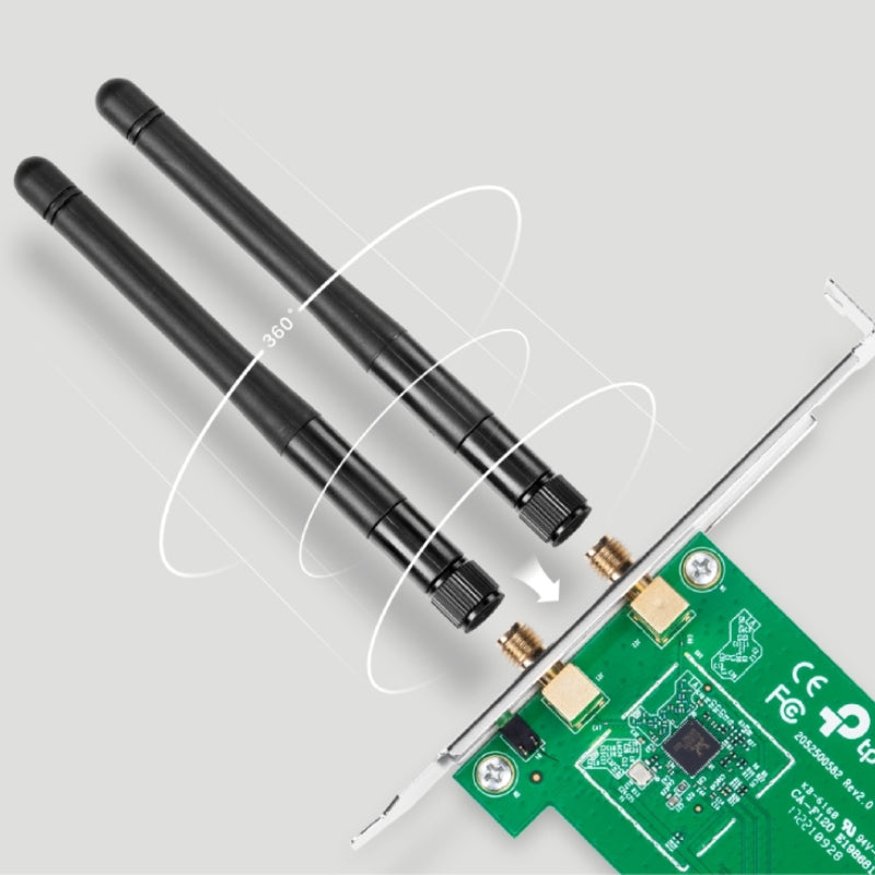Red Wireless Pci Express Tp-Link Tl-Wn881Nd 300Mbps