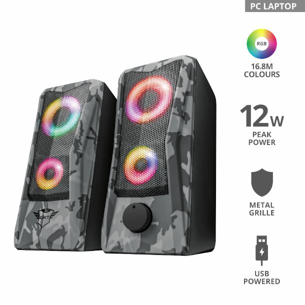 PARLANTE TRUST JAVV RGB SET 2.0 GXT 606