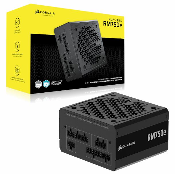 FUENTE 750W CORSAIR RM750E (2025) CYBENETICS GOLD/PLATINUM ATX 3.1 FULL MODULAR CP-9020295-AR