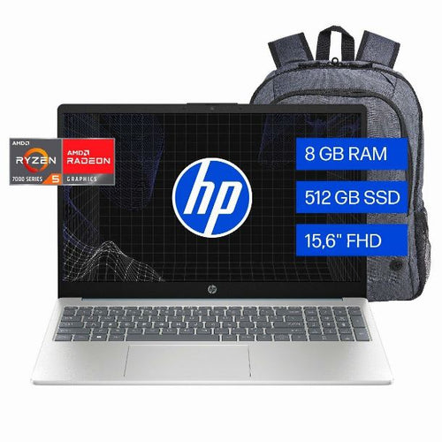 NOTEBOOK HP 15.6 15-FC0251LA RYZEN 5 7520U 8GB 512GB FHD W11H + MOCHILA R5 B9TP2LA