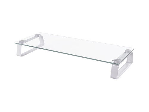 Soporte base elevador de monitor de vidrio templado para escritorio