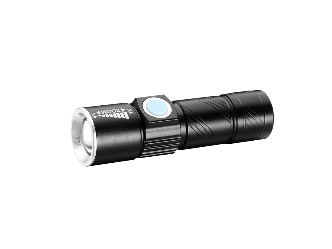 Linterna de alumino con led 3W, bateria recargable