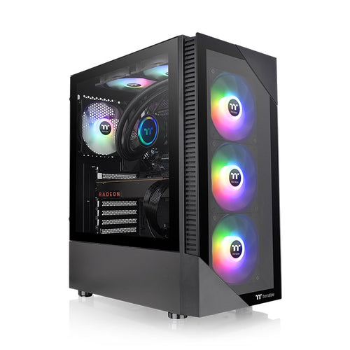 Gabinete TT View 200 Mid-Tower TG ARGB Fan x3 Black (3669)