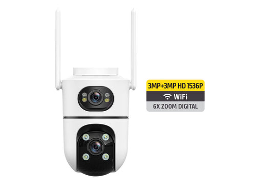 Camara IP wifi móvil exterior doble lente 3MP+3MP