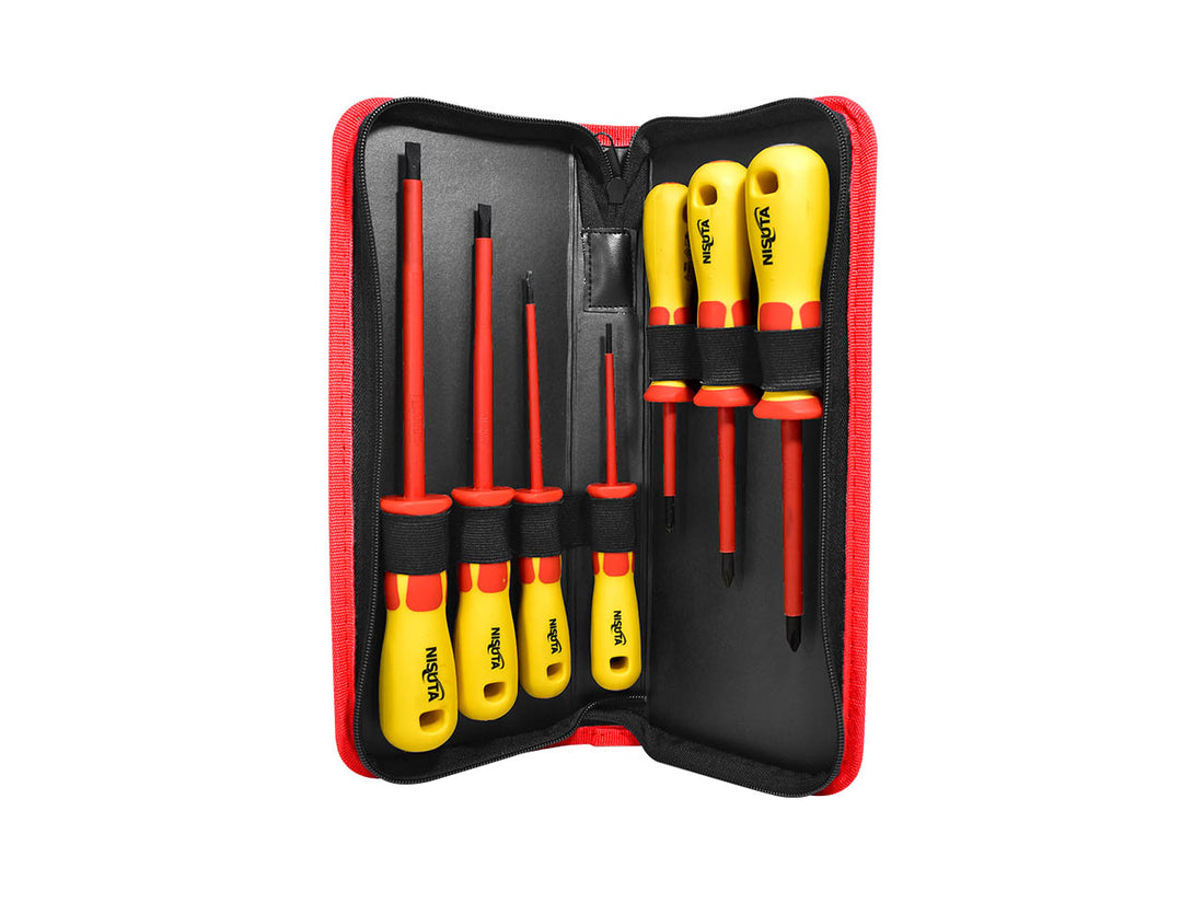 Kit de 7 destornilladores con aislamiento de 1000V