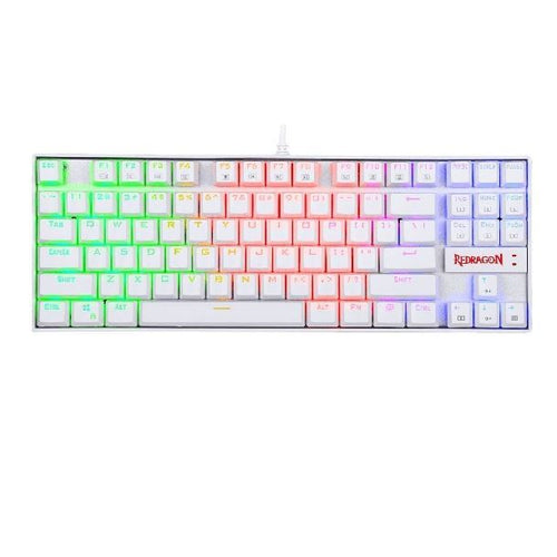 TECLADO GAMER REDRAGON KUMARA K552 RGB WHITE - SWITCH RED ESPAÑOL