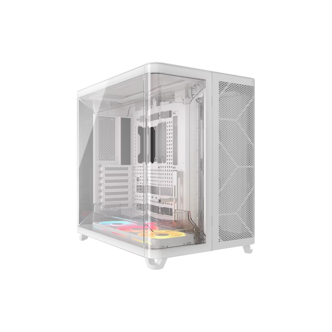 Gabinete CORSAIR AIR 5400 LX-R RGB iCUE LINK Mid Tower con triple cámara Blanco