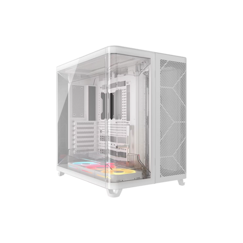 Gabinete CORSAIR AIR 5400 LX-R RGB iCUE LINK Mid Tower con triple cámara Blanco