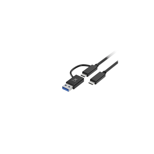 Adaptador Xtech, 2 en 1, usb-C a usb-C con Dongle