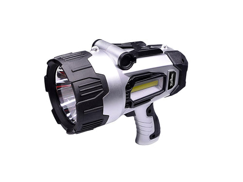 Linterna 10W recargable 5V con power bank, luz secundaria, apta exterior