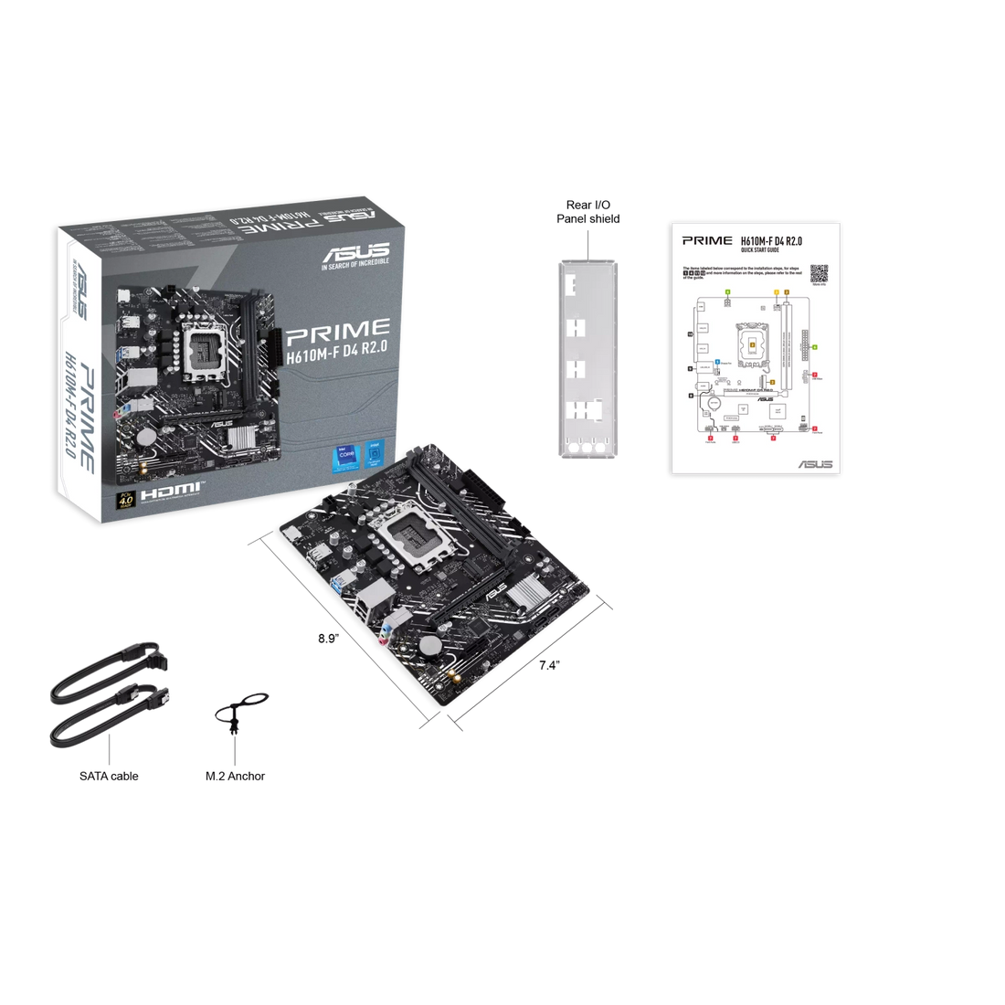 MOTHER ASUS (LGA1700) PRIME H610M-F D4 R2.0