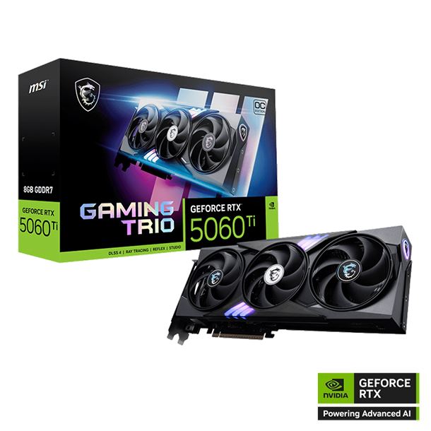 VGA MSI GeForce RTX 5060 Ti 8G GAMING TRIO OC (1394)