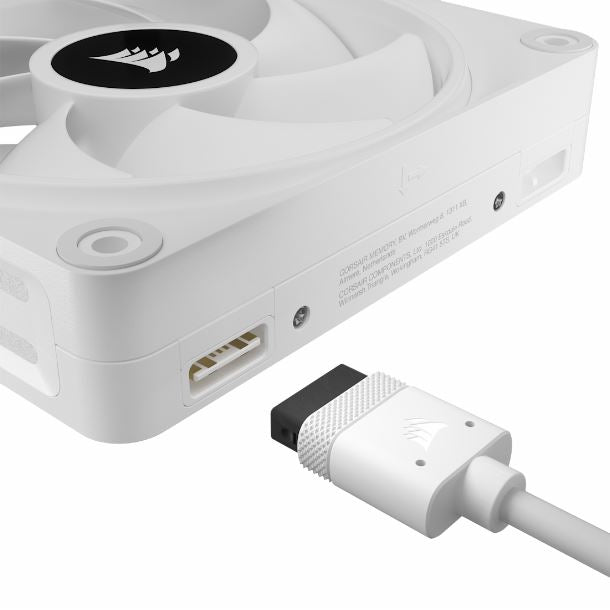 KIT 3 FAN COOLER 120MM CORSAIR ICUE LINK QX120 RGB MAGNETIC DOME WHITE CO-9051006-WW