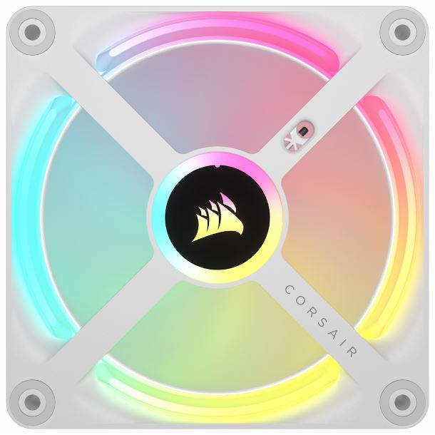 KIT 3 FAN COOLER 120MM CORSAIR ICUE LINK QX120 RGB MAGNETIC DOME WHITE CO-9051006-WW