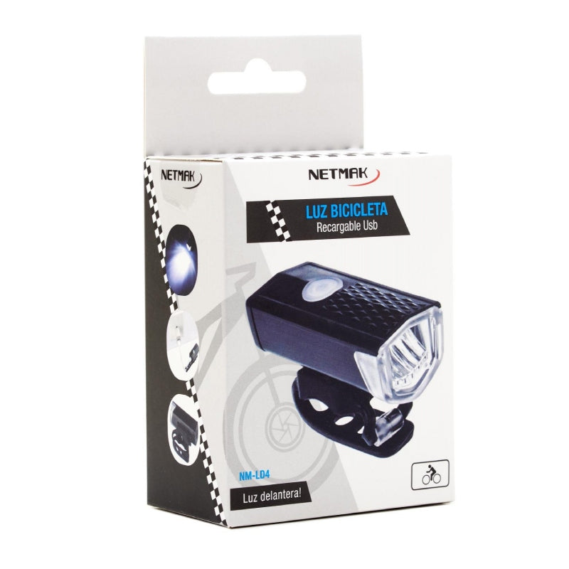 Luz Netmak Recargable Delantera P/Bicicleta