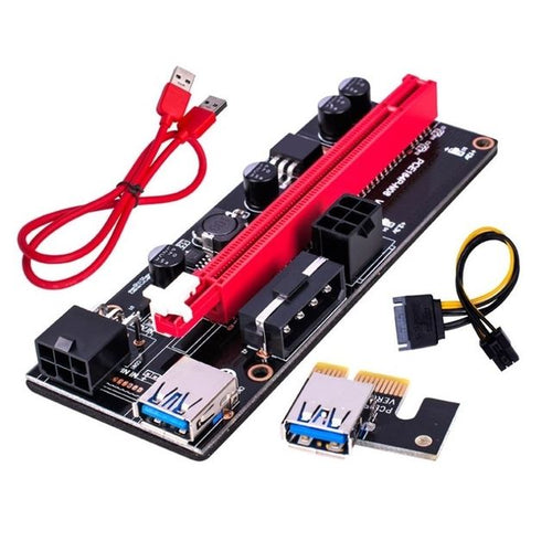 PLACA PCIE RISER 1X A 16X CARD 009S CABLE USB 3.0