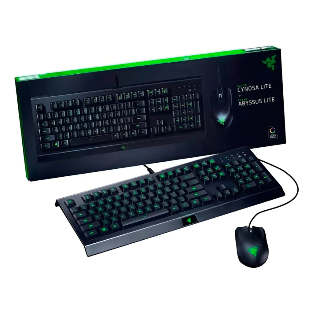 Kit Razer Teclado Cynosa Lite + Mouse Abyssus Lite Español Negro RGB