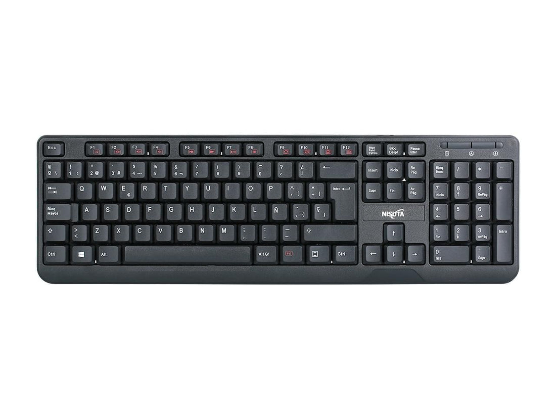 Teclado USB de tinta durable y 12 teclas multimedia