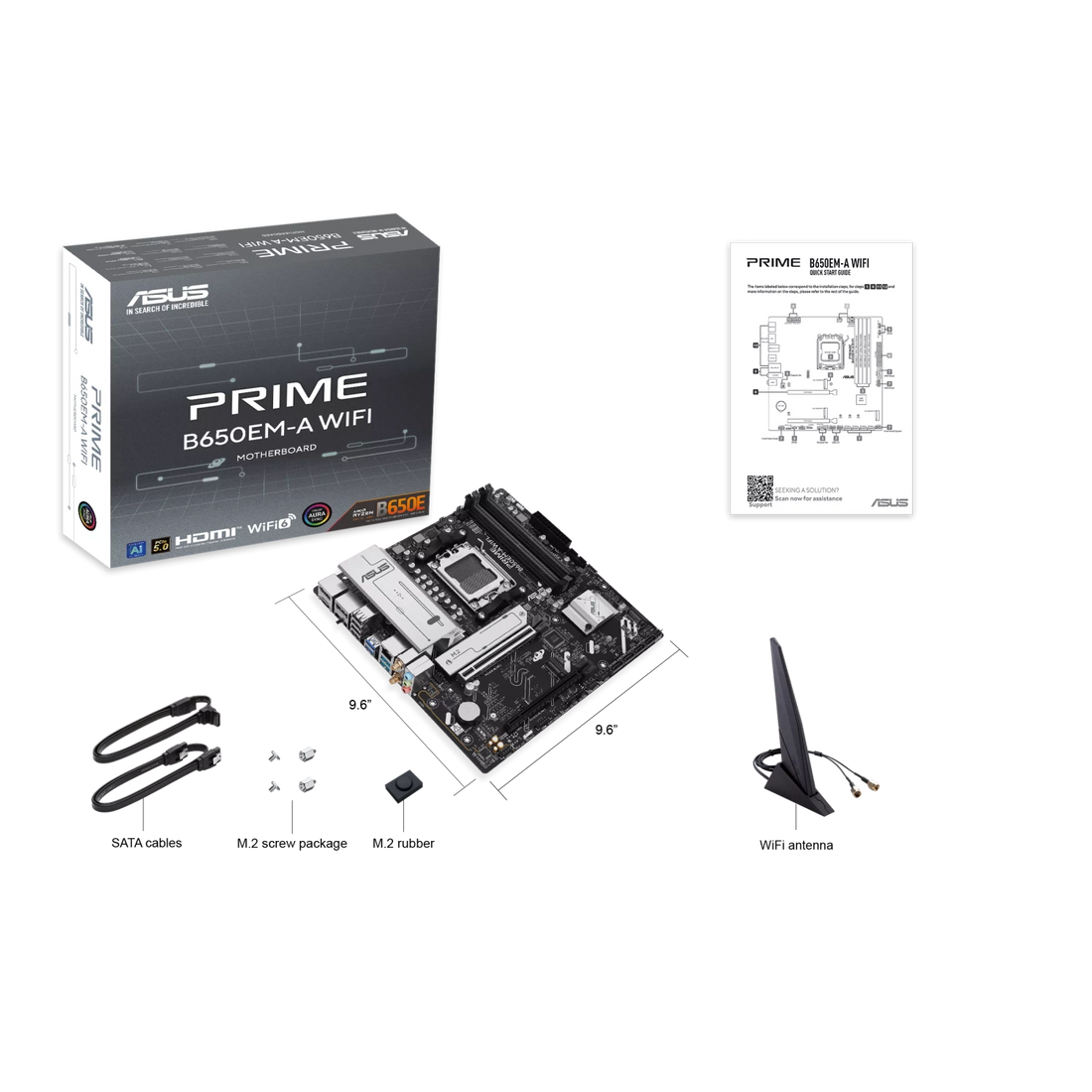 MOTHER ASUS (AM5) PRIME B650EM-A WIFI