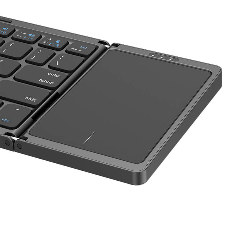 Teclado Inalambrico Klipxtreme Flexplit Plegable Con Panel Tactil Bluetooth® (Kck-650S-Bk)
