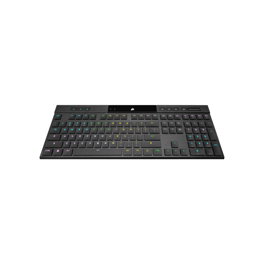Teclado gamer Corsair RGB ultradelgado K100 AIR WIRELESS CHERRY MX Ultra Low Profile