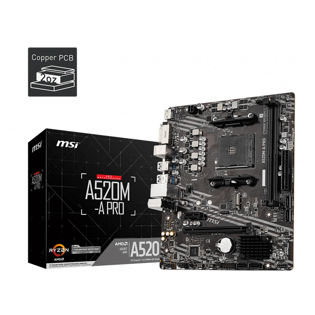 Mother MSI A520M-A PRO DDR4 AM4 (Series 3000/4000/5000) (9927)