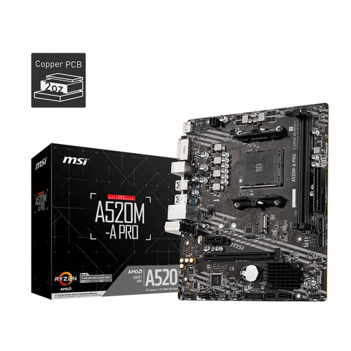 Mother MSI A520M-A PRO DDR4 AM4 (Series 3000/4000/5000) (9927)