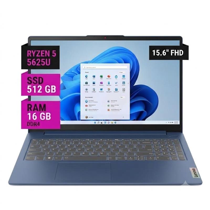 Notebook Lenovo IdeaPad Slim 3 15ABR8 15.6" Ryzen 5 5625U 16GB Ram 512GB WIN11