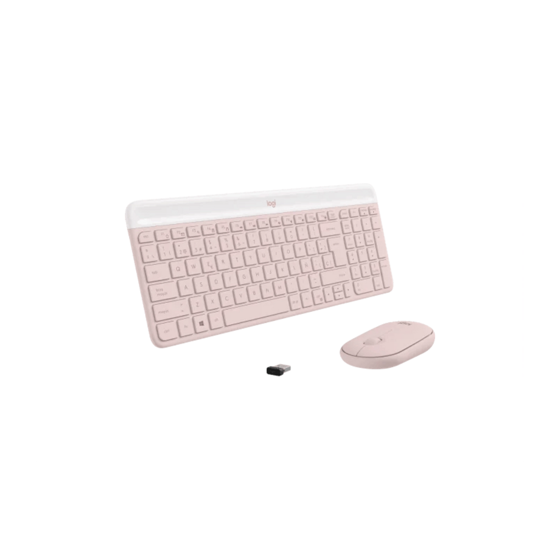Combo Teclado y Mouse Logitech  Inalámbro MK470 Rosa