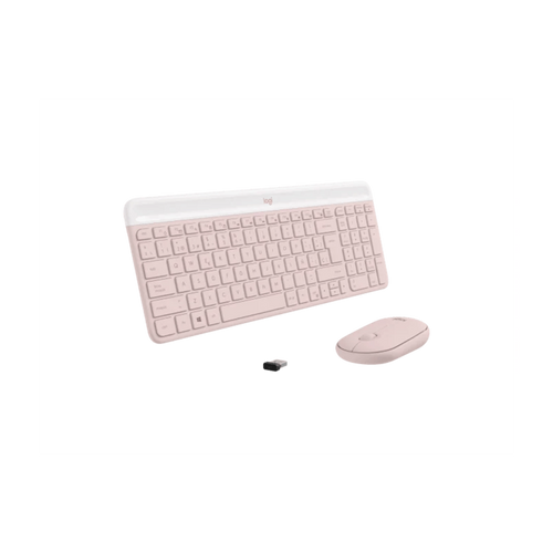 Combo Teclado y Mouse Logitech  Inalámbro MK470 Rosa