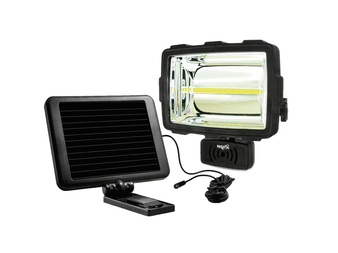 Luz solar para pared con regulación y sensor de movimiento microwave