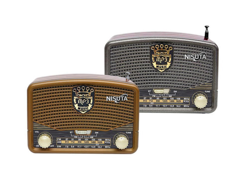 Radio AM/FM vintage con MP3/BT,AUX