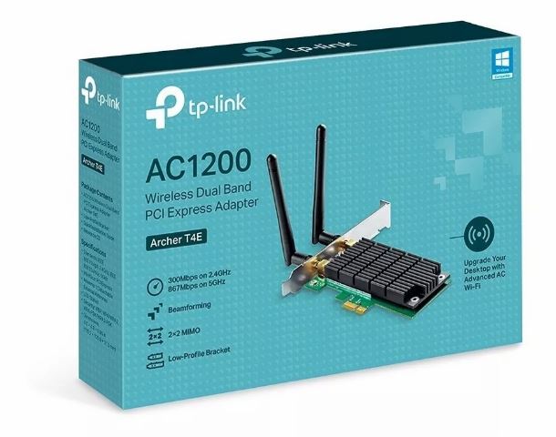 PLACA DE RED PCIE TP-LINK ARCHER T4E AC1200 DUAL BAND