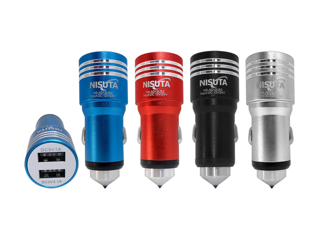 Cargador USB doble para auto 12V/24V a 5V 3,1A