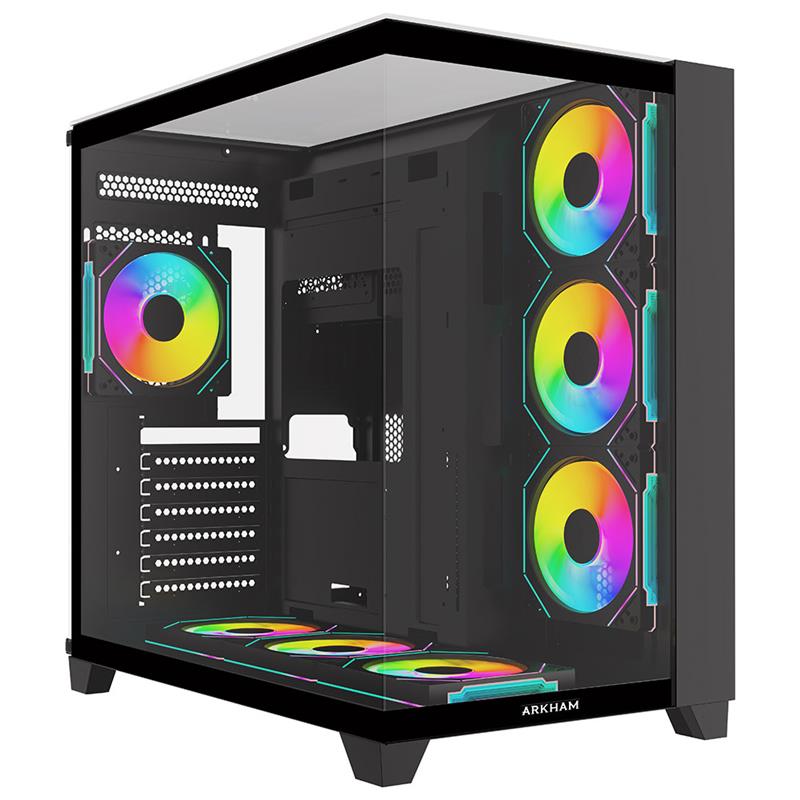 Gabinete Arkham Minor Black - Fan x7 Argb
