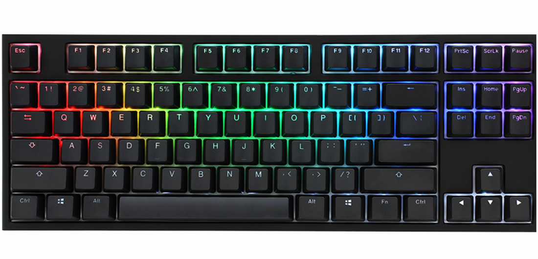 TECLADO GAMER DUCKY ONE 2 RGB TKL KAILH BOX RED SWITCH DOUBLE SHOT PBT MECANICO