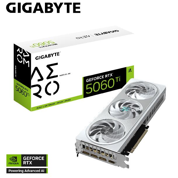 PLACA DE VIDEO GeForce RTX 5060 TI 8GB GIGABYTE AERO OC