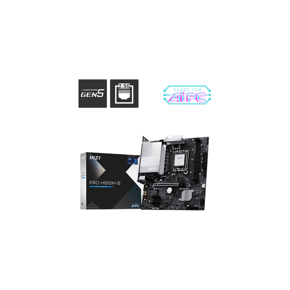 Mother MSI PRO H810M-B DDR5 1851 (Serie Ultra) (7977)