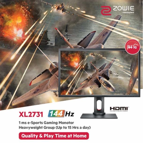 MONITOR BENQ LED 27 ZOWIE XL2731 N DARK GREY 144HZ