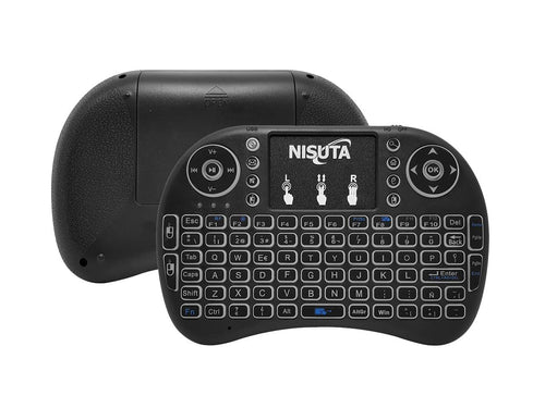 Teclado wireless retroiluminado mini con pad ideal smart TV