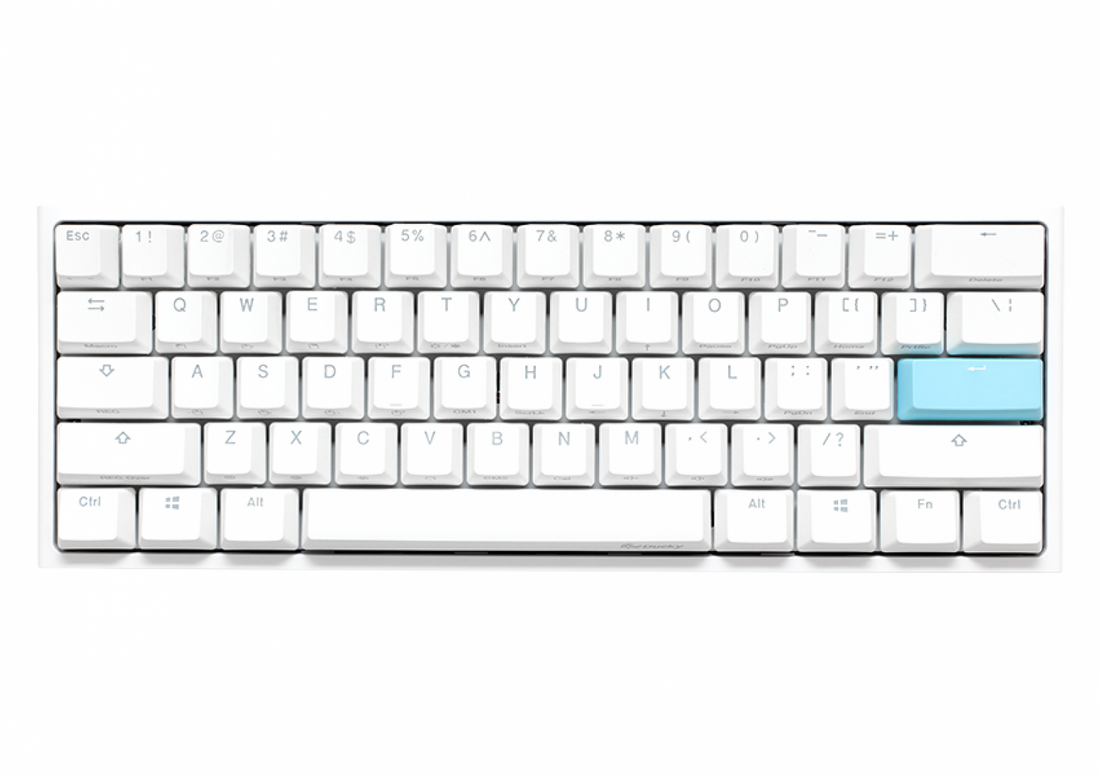 TECLADO GAMER DUCKY ONE 2 MINI RGB WHITE KAIH BOX BROWN SWICHT DOUBLE-SHOT PBT MECANICO