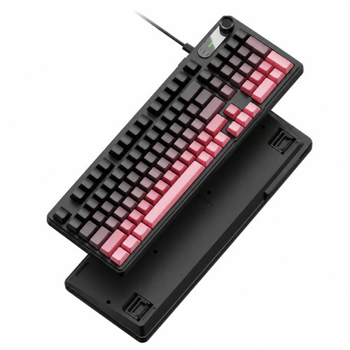 EWEADN V102: Teclado de Membrana Silencioso con Perilla Multimedia y RGB