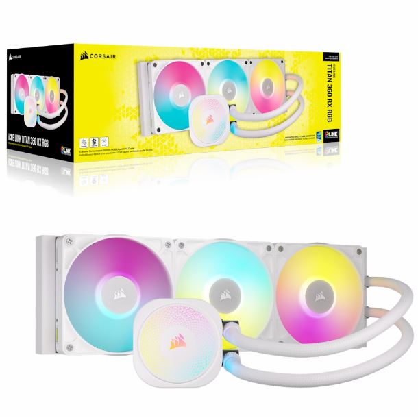 WATERCOOLER 360MM CORSAIR ICUE LINK TITAN 360 RX RGB AIO WHITE CW-9061021-WW