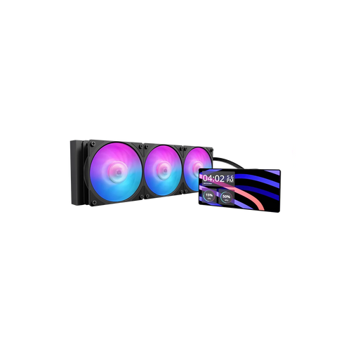 Water Cooler Cooler Master MasterLiquid Core LCD 6" 360 3 Fans 120mm ARGB Black