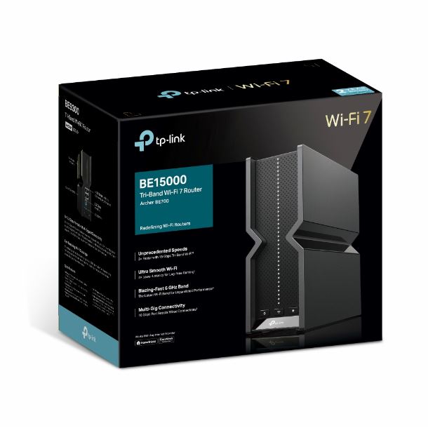 ROUTER WIFI TP-LINK ARCHER BE700 WIFI7 BE15000 TRIBANDA MULTIGIGABIT
