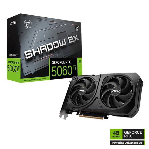 VGA MSI GeForce RTX 5060 Ti SHADOW 2X PLUS 8G (5451)