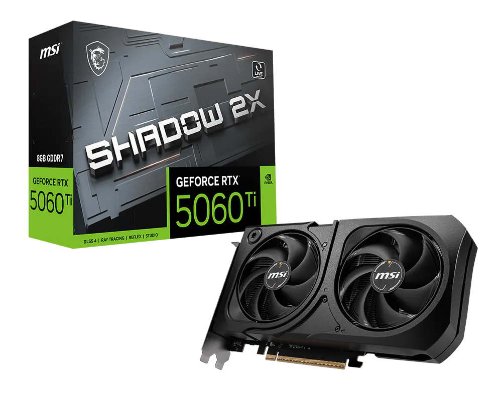 VGA MSI GeForce RTX 5060 Ti SHADOW 2X PLUS 8G (5451)