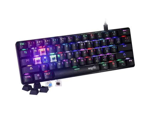 Teclado mecánico gamer RGB de 61 teclas con software